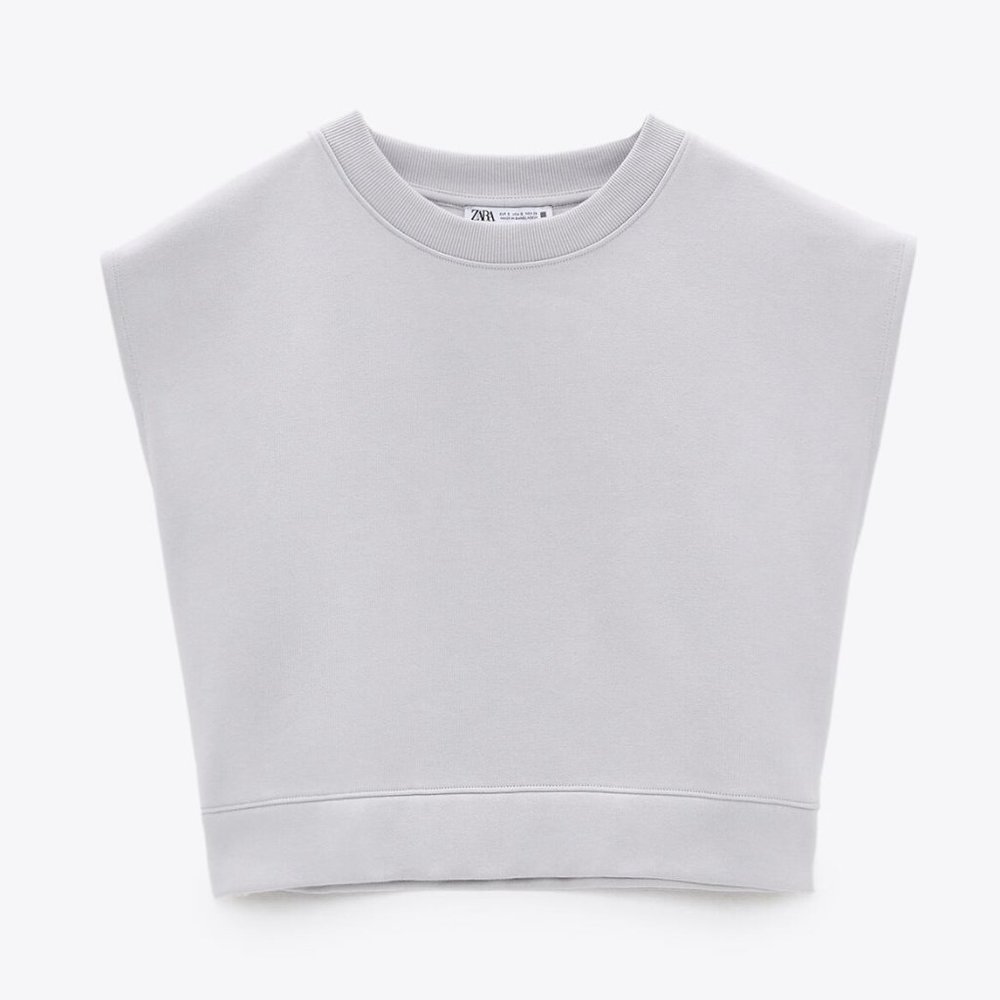 ZARA OVERSIZED CUT OUT SWEATSHIRT - Picture 1 of 5